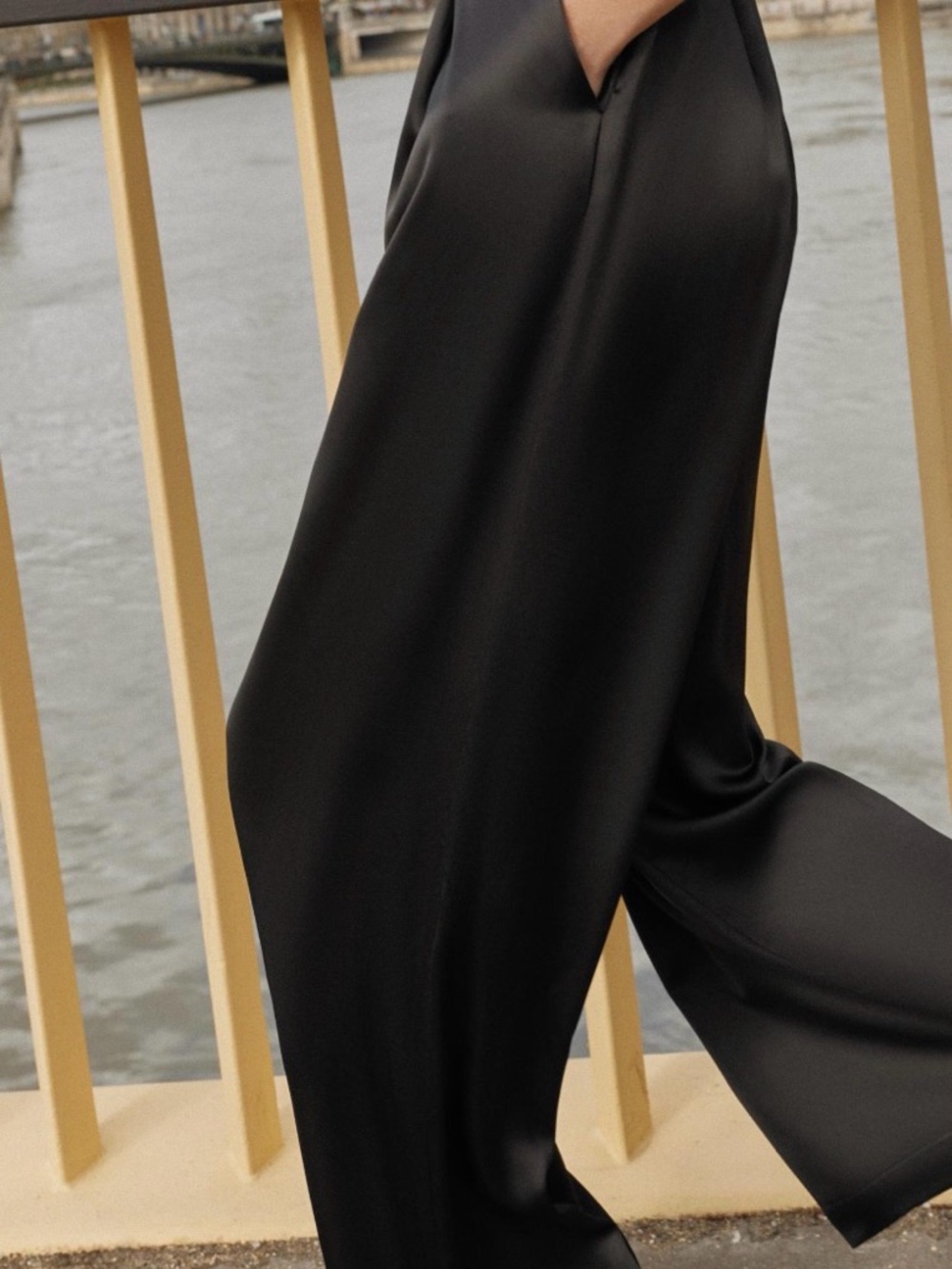 Zara Black Sleeveless Wide-Leg Jumpsuit with Belt - Picture 4 of 8